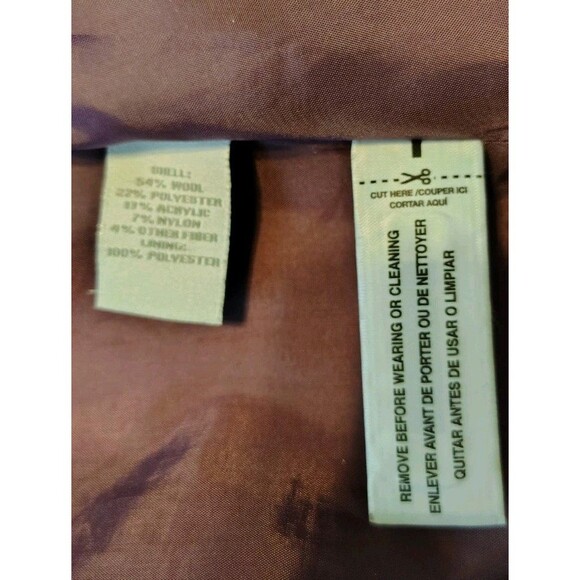 Relativity Vintage Wool Herringbone Peacoat Button Front Closure size XL womens - Picture 13 of 13